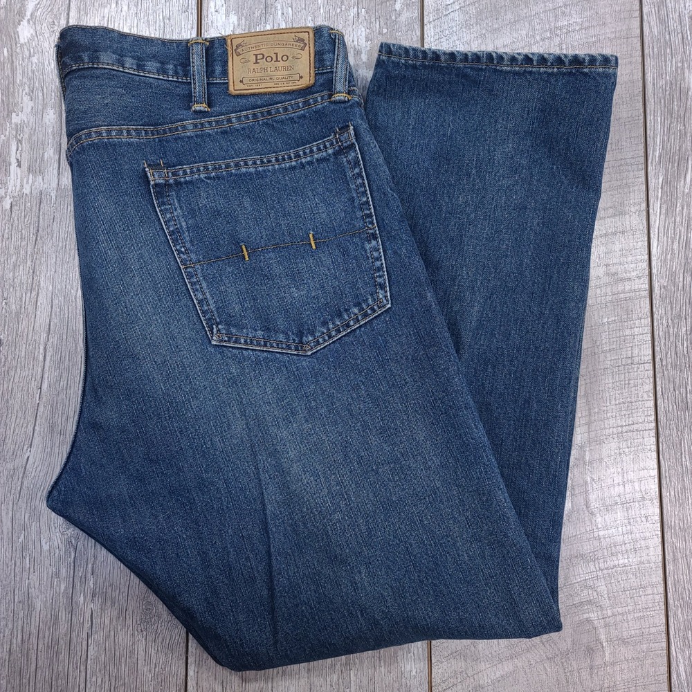 Polo Ralph Lauren Jeans Mens 38x30 Blue Varick Slim Straight Denim Pants